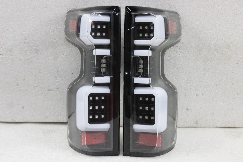 FITS 2019-2023 Chevy Silverado 1500 [LED Model] Black Full LED Tail Lights Pair - Image 1 of 1