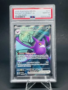 Team Rockets Crobat 217/182 Destined Rivals PSA 10 gema como nueva - Imagen 1 de 3