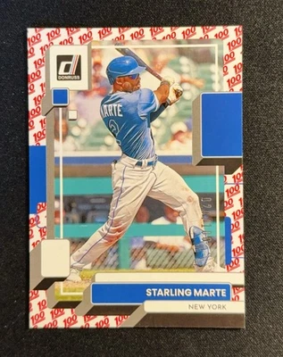 2022 Donruss STARLING MARTE One Hundred /100 #206 Numbered Parallel Mets - Image 1 of 2