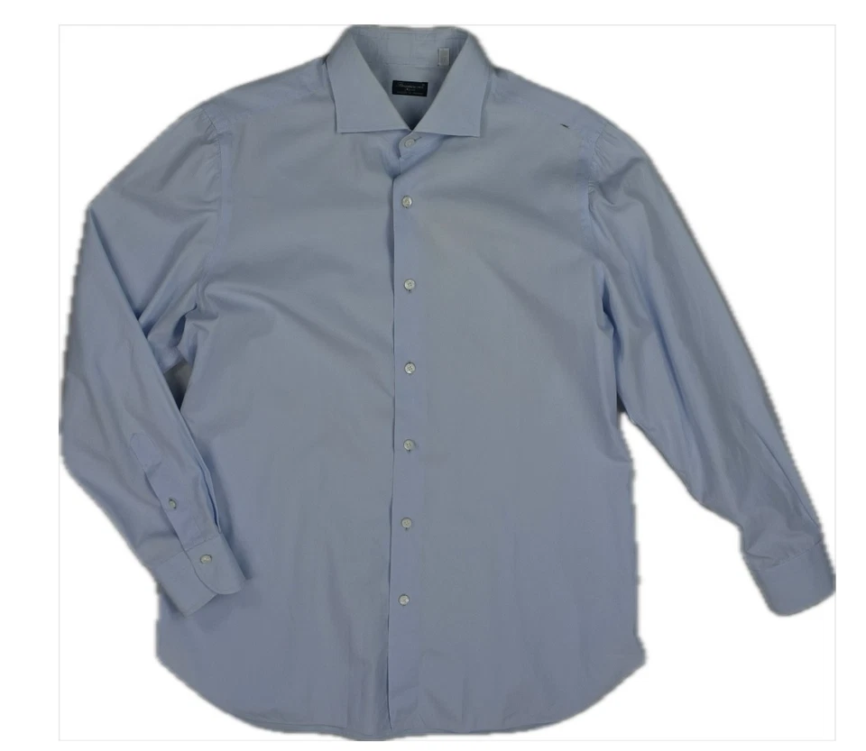 Camisa de vestir lisa azul claro Finamore para hombre talla 17/43 leer descripción Foto 1 de 4