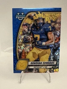2024 Bowman Chrome University U DONOVAN EDWARDS Blue Diamond Refractor RC /175 - Picture 1 of 2
