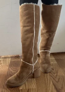 UGG 1018937 Kasen hohe Lammfellstiefel Größe 6,5 kastanienbraun Overknee - Bild 1 von 8