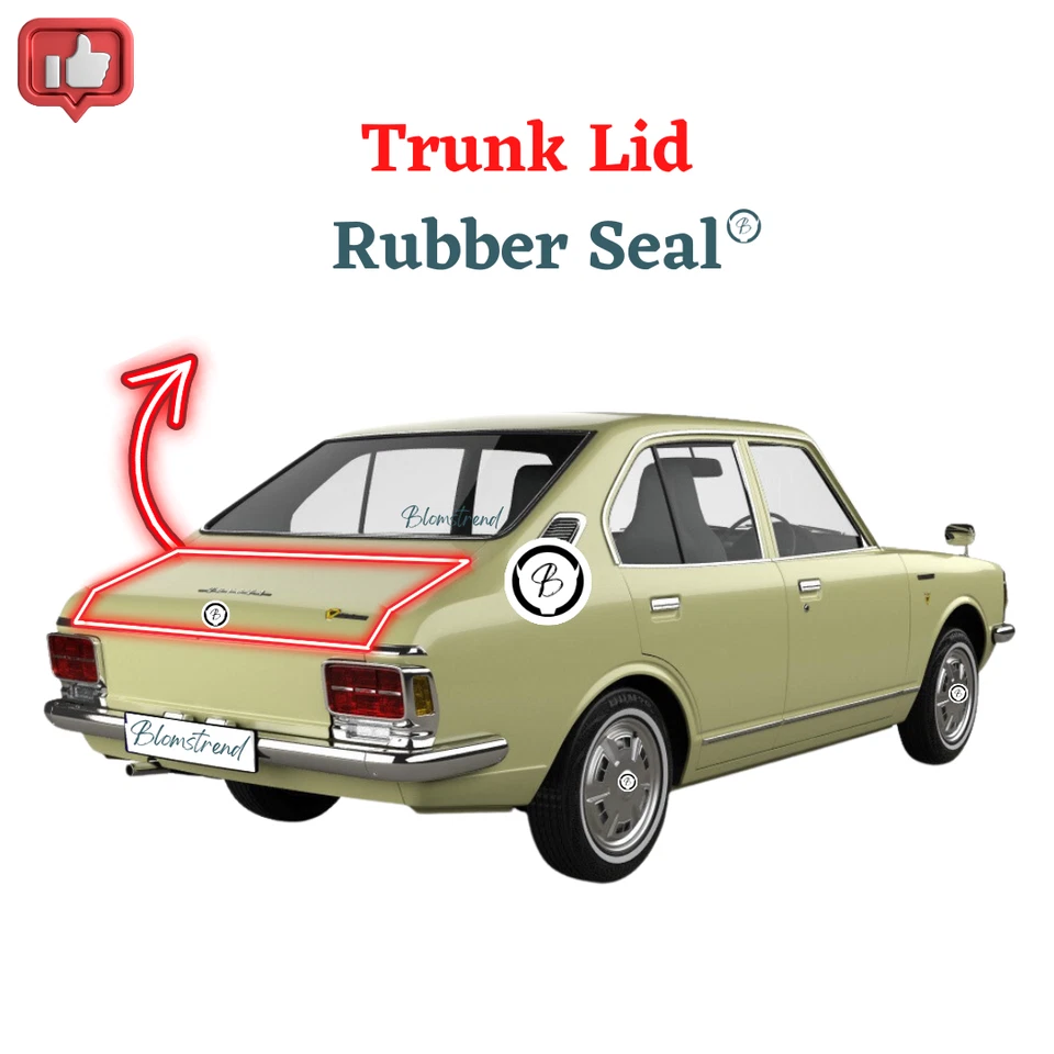 Toyota Corolla KE20 TE21 4D sedán (1970-1974) resistente a la intemperie tapa maletero sello de goma Foto 1 de 1