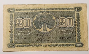 Finlandia *20 marcos * Billete* 1945 *Serie Litt.A nº: D1790981* estado. 1 * - Imagen 1 de 2