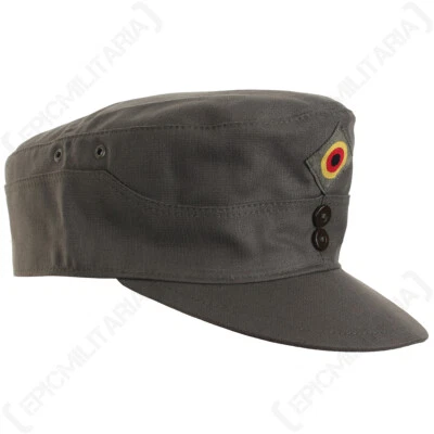 Moleskin German Durable Cotton Army Cap With Bundeswehr Cockade- Olive - Image 1 of 4