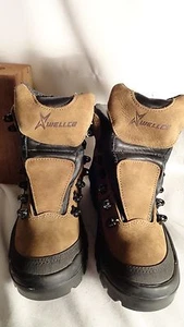 Wellco braune Wanderstiefel aus Leder, Vibrams, Sicherheitszehenpartie, Damen 4W - Bild 1 von 12