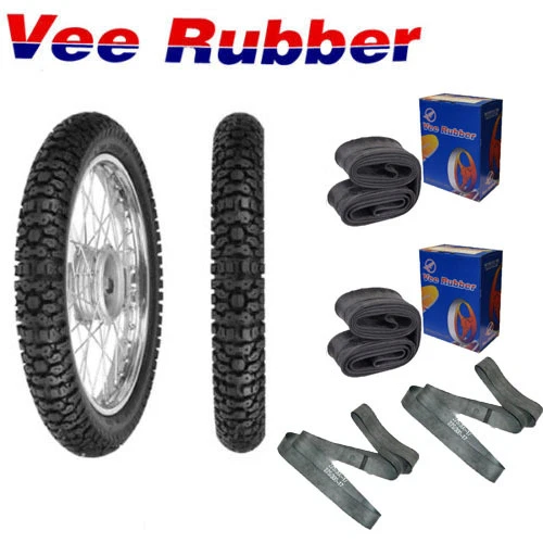 FITS Yamaha DTR 125 R Neumáticos delanteros y traseros 410-18 / 275-21 Cámaras de aire, llanta Foto 1 de 1