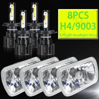 4pcs Fit GMC W3500 W4500 W5500 Forward 4x6 inch LED Headlights Hi/Lo Beam - Image 1 of 4
