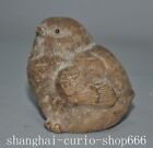 2.6"China yixingzisha pottery Carved fenghsui wealth chicken bird Tea pet Statue