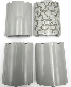 LEGO HELLGRAUE HALBZYLINDER MENGE 4 WAND SCHLOSS HAUS STÜCKE - Bild 1 von 1