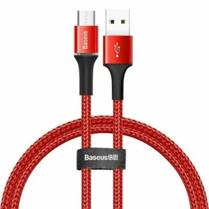 USB Stecker auf Micro Stecker Halo Kabel Datum Aufladen rot - 0,5M - Bild 1 von 4