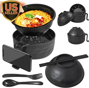 Ramen Bowl Set,Microwave Ramen Cooker Instant Noodles Bowl with Chopsticks Sp... - Picture 1 of 1