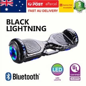 ⭐6.5" Electric Hoverboard Bluetooth Speaker LED Self Balancing Scooter Black - Picture 1 of 11