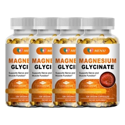 NATURE'S LIVE Magnesium Glycinat Hochdosiert Kapseln - 120 Kapseln, 400mg Mg/Tagesdosis, Vegan