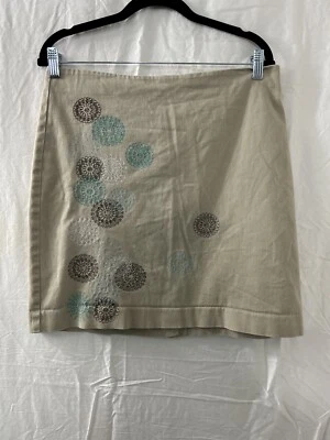 Geoffrey Beene Sport Skirt Womens Size 10 Brown Knee Length Cotton Blend Stretch - Image 1 of 4