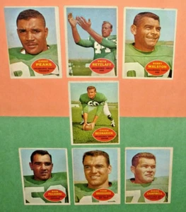 1960 Topps 7 card lot PHILADELPHIA EAGLES Bednarick Pellagrini Peaks Walston - Picture 1 of 2