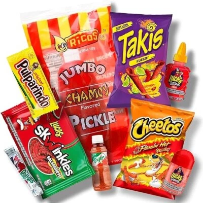 Chamoy Pickle Kit Famous TikTok Trend Snack Pack 9pcs Different Mexican Taste - Image 1 of 4