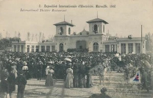 1908 Marseille Exposition International d'Electricite Int'l Theater Restaurant - Bild 1 von 2
