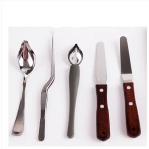 Professional Chef Plating Kit TWEEZERS Tongs Serving Spoon Spatula Offset Set - Picture 1 of 2