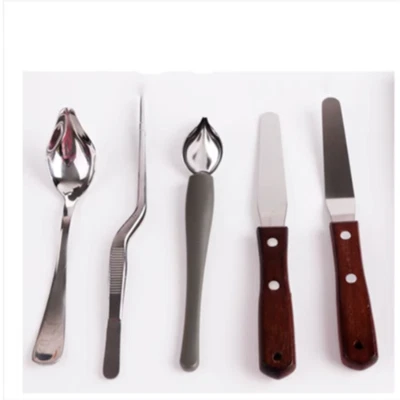 Professional Chef Plating Kit TWEEZERS Tongs Serving Spoon Spatula Offset Set - Image 1 of 2