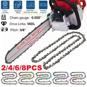 2-8X Chainsaw Saw Chains For 16" Bar Fits TITAN TTL355CHN TTL759CHN 56DL 3/8" LP - Picture 1 of 21