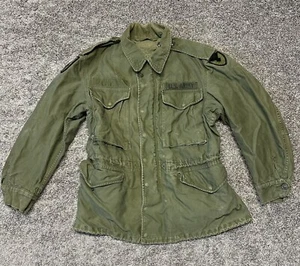 VTG Sz Small U.S Army MIlitary Green Heavy On Field Jacket Men's Coat Weathered - Picture 1 of 16