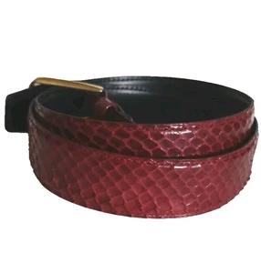 Echt Schlangenleder Gürtel rot Damen dünn 34" - Bild 1 von 3