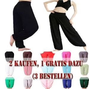 Dame Haremshose Pumphose Aladinhose Pluderhose Sporthose Yoga Hosen Sommer~ - Bild 1 von 26
