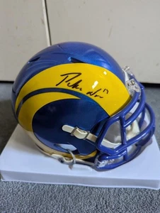 Puka Nacua Los Angeles Rams Autographed Riddell Speed Mini Helmet - Picture 1 of 3