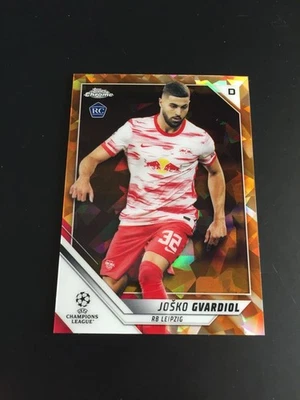 2021-22 Topps Chrome Sapphire Josko Gvardiol Rookie RC Gold 8/50 Manchester City - Image 1 of 2