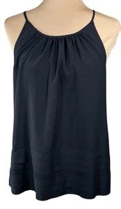 Loft Factory Tank Top Tiered Hem Black Halter M Medium - Picture 1 of 6