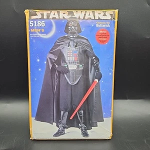 Vtg Butterick Star Wars Darth Vader #5186 Mens Costume Pattern Uncut Multi-Size - Picture 1 of 4