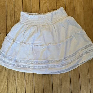 Minifalda Hollister para mujer talla M blanca vaquera costera boho romántica forrada Y2K - Imagen 1 de 7