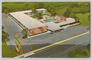 Holiday Inn Venice FL Floridaland Postcard Pool Restaurant Cocktail Lounge - Imagen 1 de 3