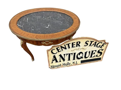 66766   Louis XV Marble Top Coffee Table Stand with Bronze Ormalu - Image 1 of 4