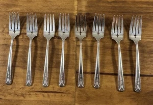 Lot of 8 Oneida/Community MILADY Silverplate Salad Forks 6 1/2" - Picture 1 of 8
