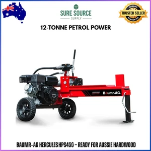 BAUMR-AG 12 Tonne Petrol Hydraulic Wood Log Splitter, - HPS400 - Picture 1 of 11