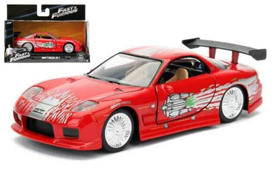 MODELLINO AUTO STATICO JADA TOYS DOM'S MAZDA RX-7 FAST FURIOUS ROSSO 1:32 - Immagine 1 di 4