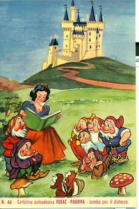 DISNEY Cartolina autoadesiva FUSAC - PADOVA  "Biancaneve nel Bosco" - Picture 1 of 1