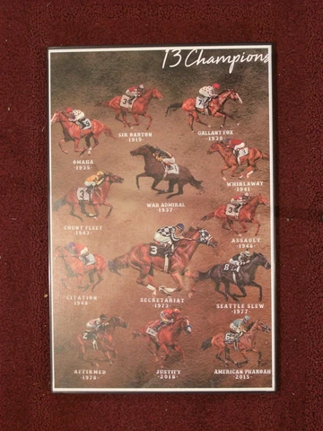 2018 - 13 Triple Crown Champions poster in MINT Condition - UNFRAMED Cover