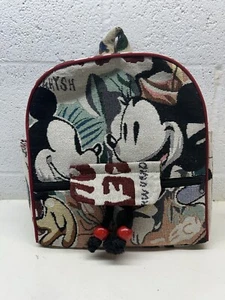 Disney Child’s Mickey Minnie Mouse small  14” backpack Upcycled Hand Knit - Picture 1 of 7