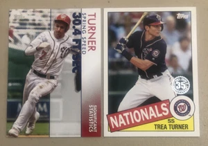 2020 Topps Series 2 ⚾️ Trea Turner • Inserts • Nationals ⚾️ #85TB-50 & SS-24 - Picture 1 of 6
