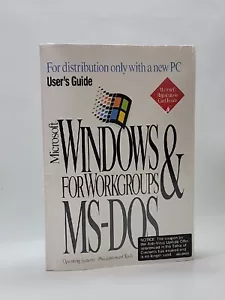 Microsoft Windows For Workgroups & MS-DOS + Floppy Disks & Product ID SEALED/NEW - Picture 1 of 8
