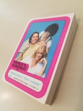 Three's Company Vintage 1978 Topps Almost Complete Sticker Card Set 35/44 NICE!