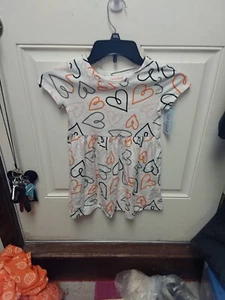 Nwt Cat & Jack Inf Tod Girls S/S Babydoll Dress Hearts 18m 2t 3t 4t 5t - Picture 1 of 1