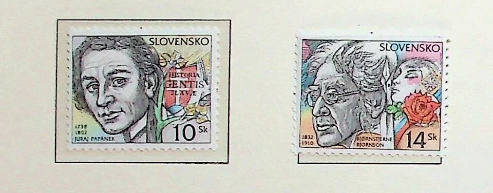 SLOVAKIA Sc 393-94 NH ISSUE OF 2002 - FAMOUS PEOPLE - Image 1 of 1