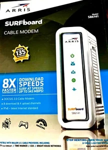 Arris SURFboard SB6141 Cable Modem DOCSIS 3.0 Up To 343 Mbps Opened Box - Picture 1 of 7