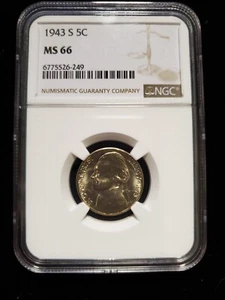 1943-S Jefferson Nickel Silver NGC MS66 (Z-0436) - Picture 1 of 3