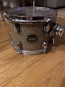 Mapex SRT1007RM 10" x 7" Saturn Series Maple/Walnut Mounted Tom Gold Sparkle - Picture 1 of 4