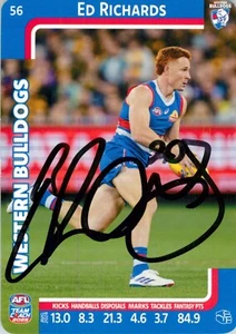 Signed 2025 Western Bulldogs AFL TeamCoach Card - Ed Richards - Picture 1 of 3